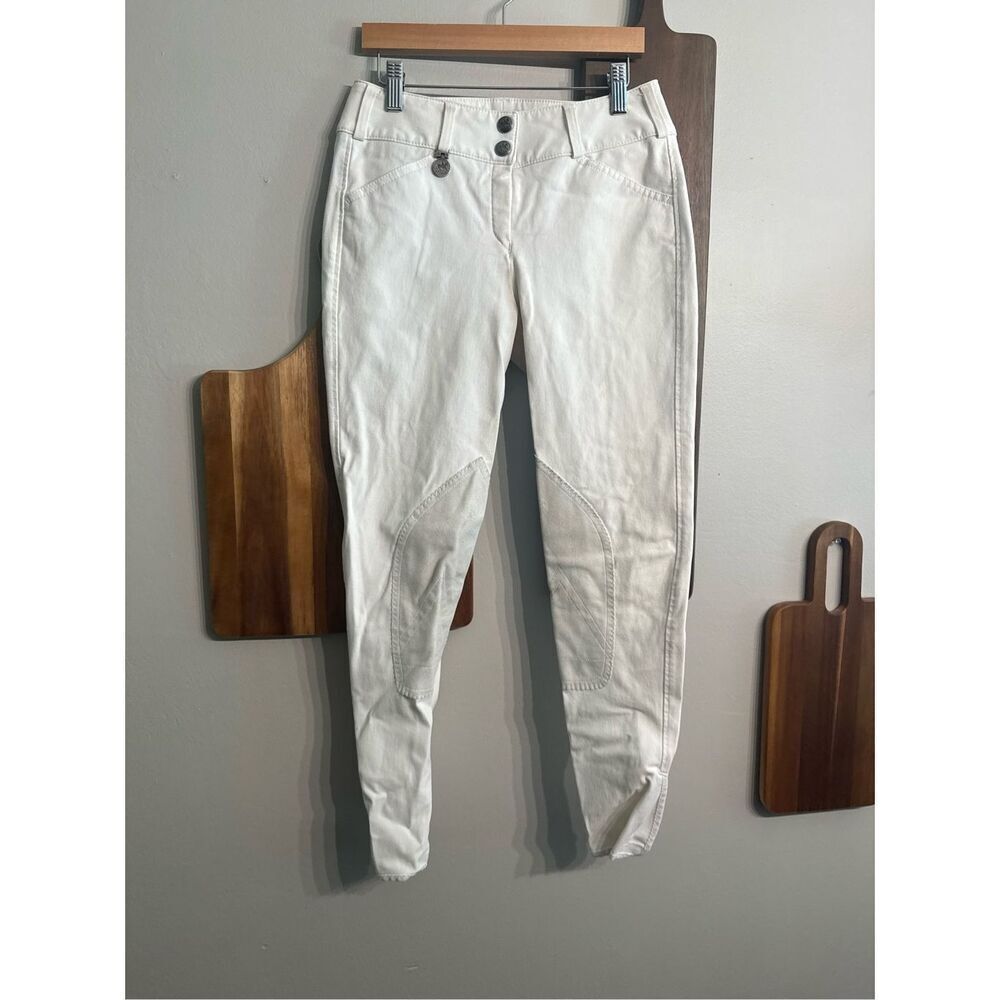 Pikeur White Ciara Knee Grip Breeches Equestrian‎ Horse Riding Pants Size 24